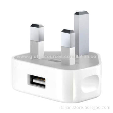 UK Plug USB Wall Chargers for iPhone, iPad with 5V 1A, CE